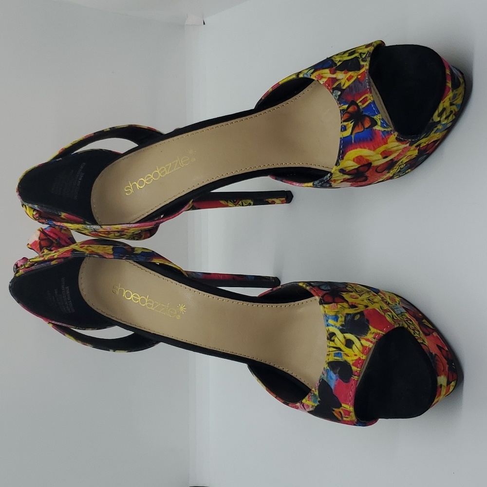 Shoe Dazzle Butterfly Ankle Wrap Pump